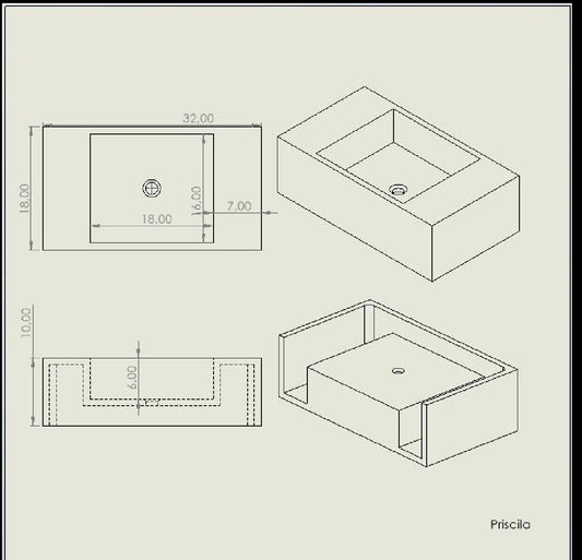 ONS Marble Priscila Custom Order Marble Sink
