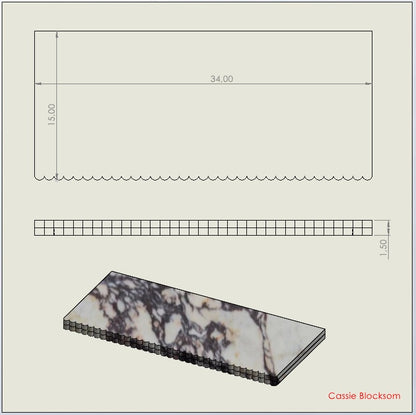 ONS Marble Cassie Blocksom Custom Order Marble Sink