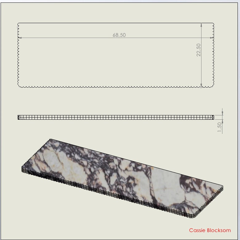 ONS Marble Cassie Blocksom Custom Order Marble Sink