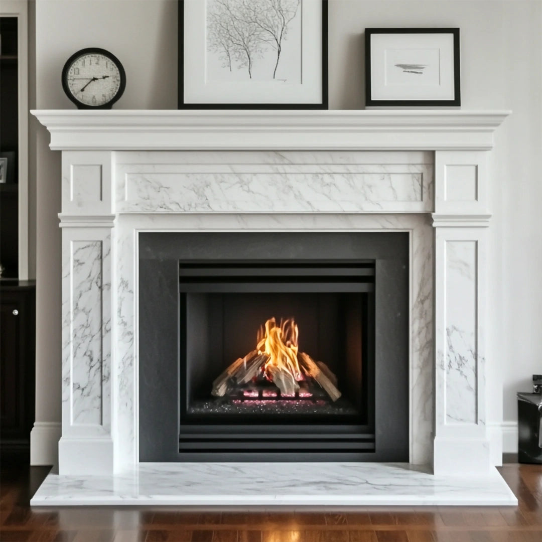 ONS Marble Classic Marble Fireplace Mantel