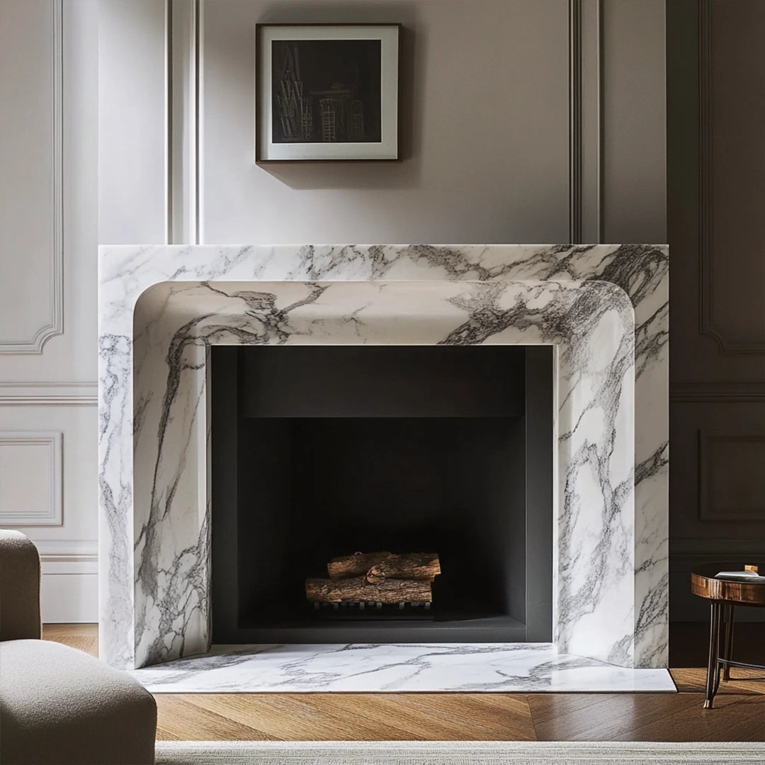 ONS Marble Grace Marble Fireplace Mantel