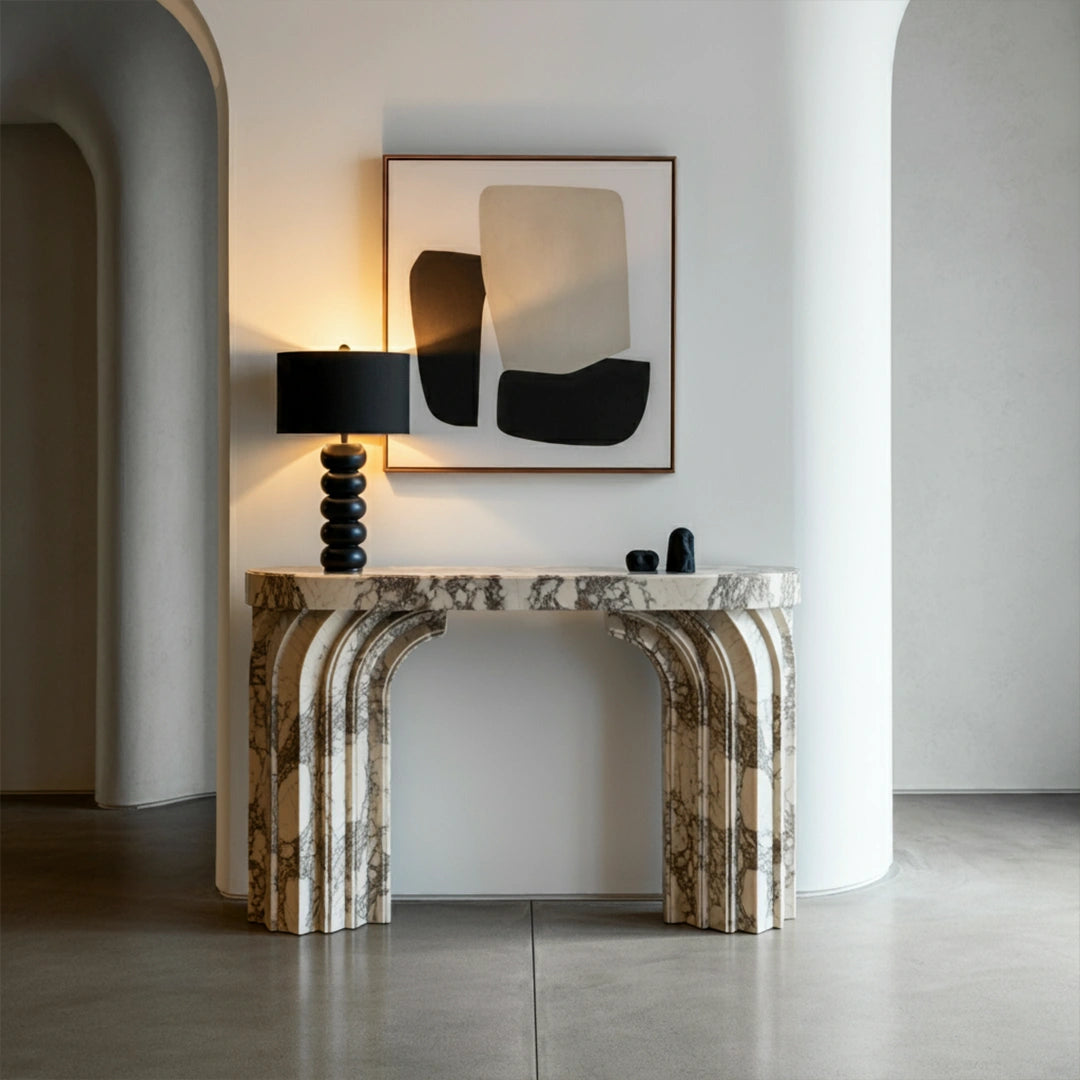 ONS Marble Marble Arch Console Table