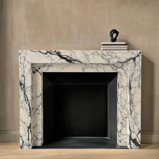 ONS Marble Modern Marble Fireplace Mantel