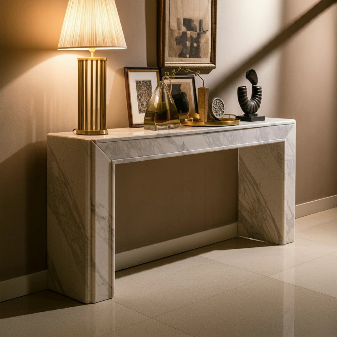 ONS Marble Polished Marble Console Table
